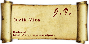 Jurik Vita névjegykártya